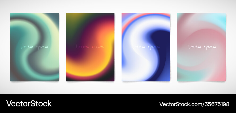 Abstract colorful mesh set swirl design Abstract colorful mesh set swirl design vector image