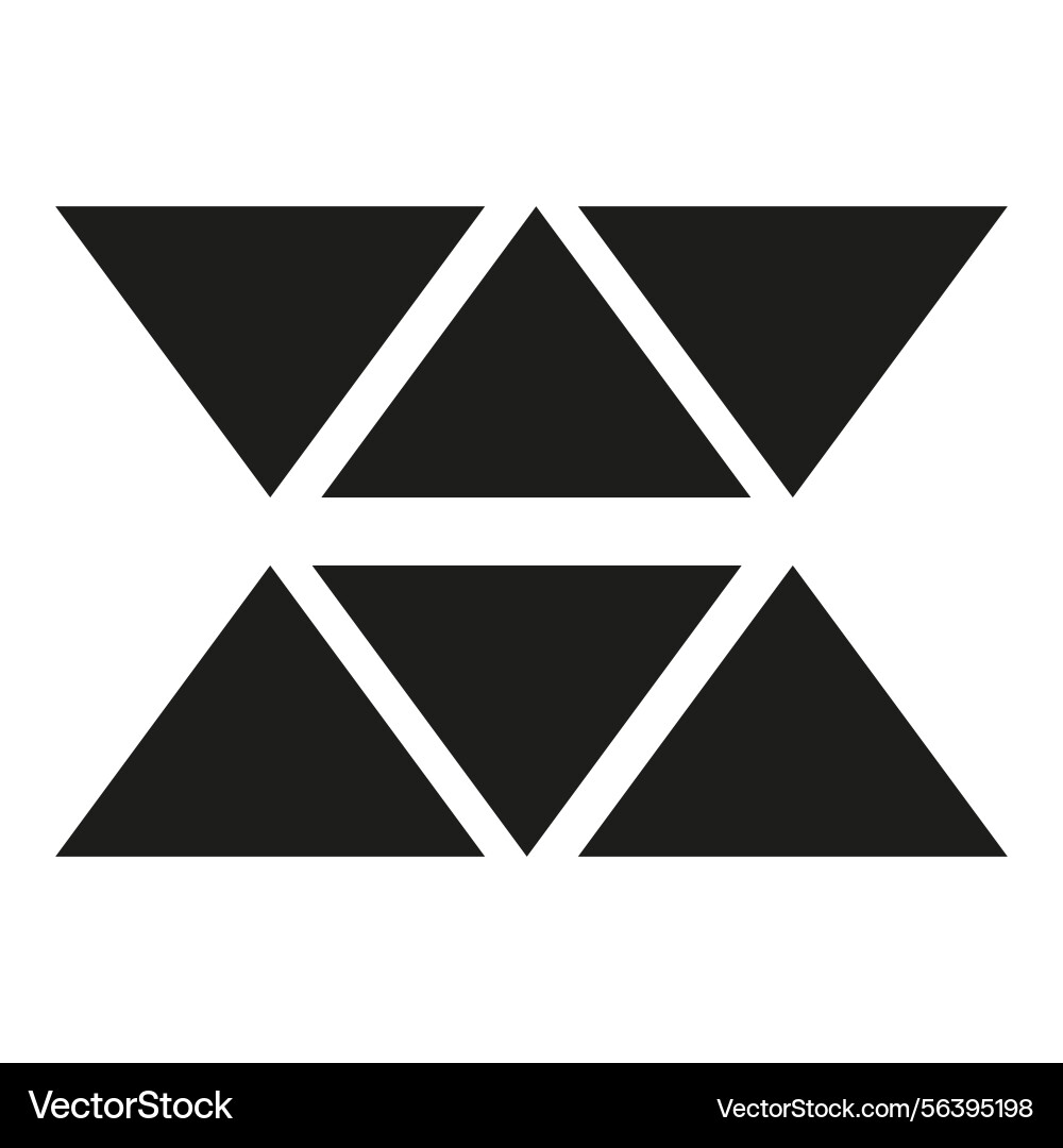 Abstract triangular grid pattern with black shapes Abstract triangular grid pattern with black shapes vector image