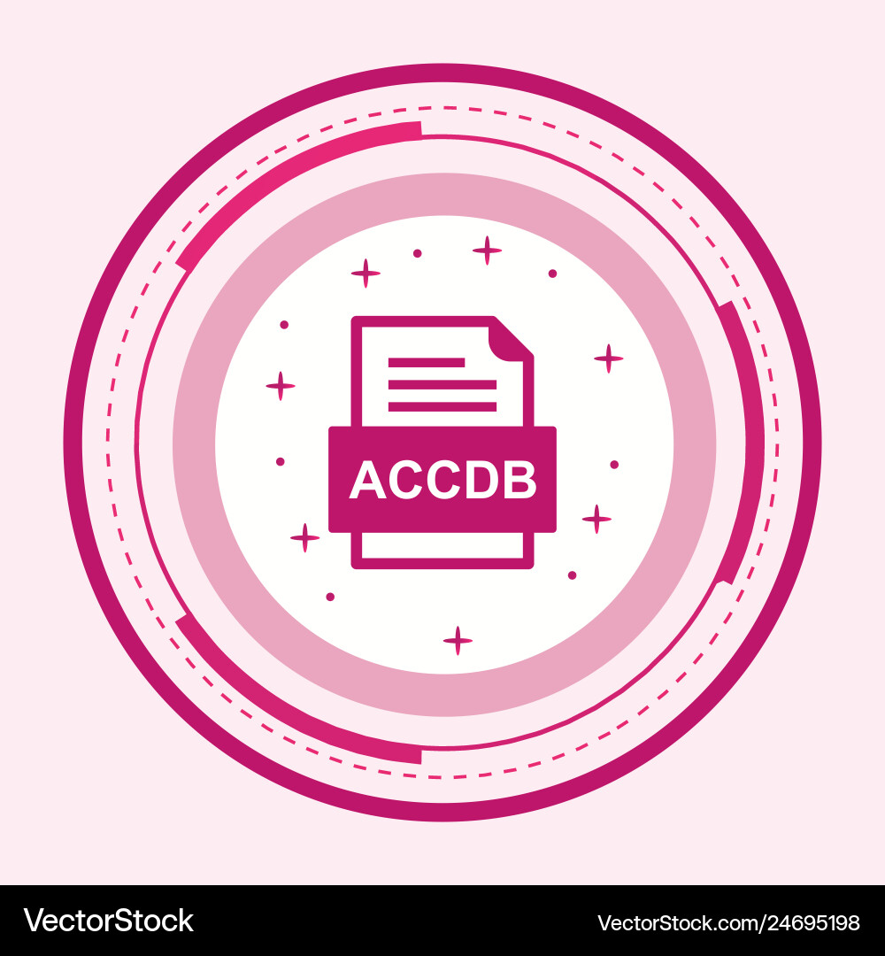 Accdb file document icon Vector Image