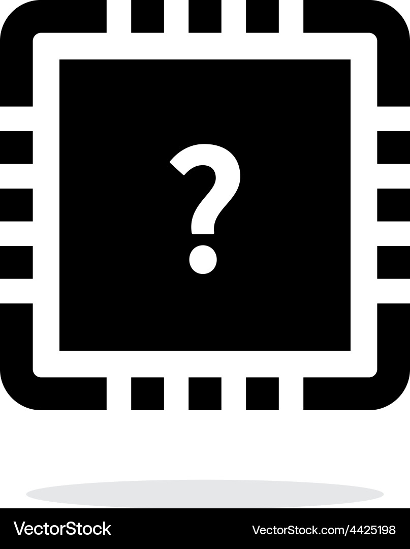 CPU Icon - Simple Technology Symbol vector image