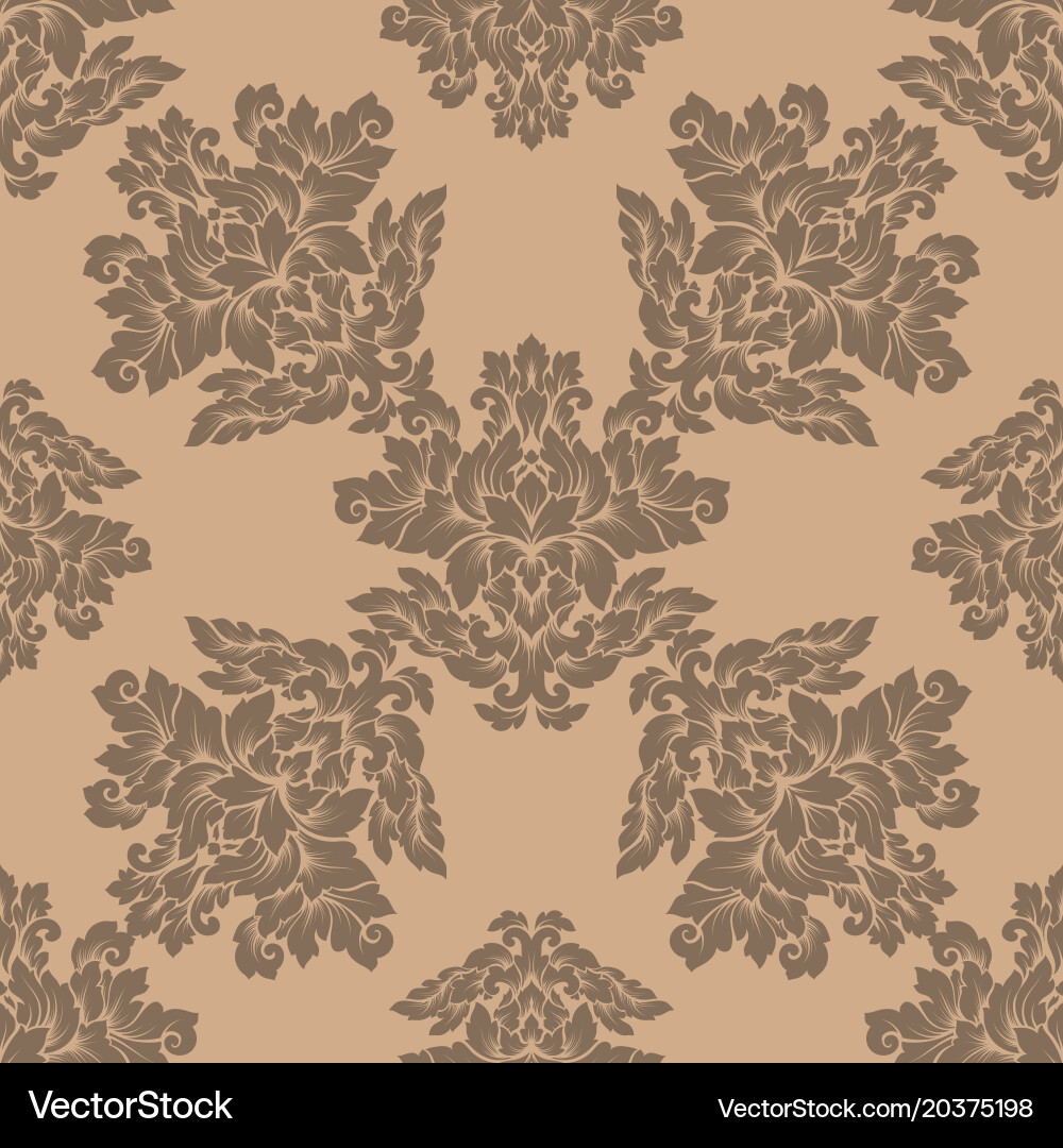 Damask seamless pattern intricate design Vector Image