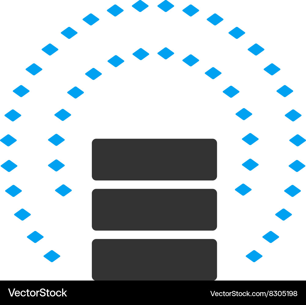 Database sphere shield toolbar icon Vector Image