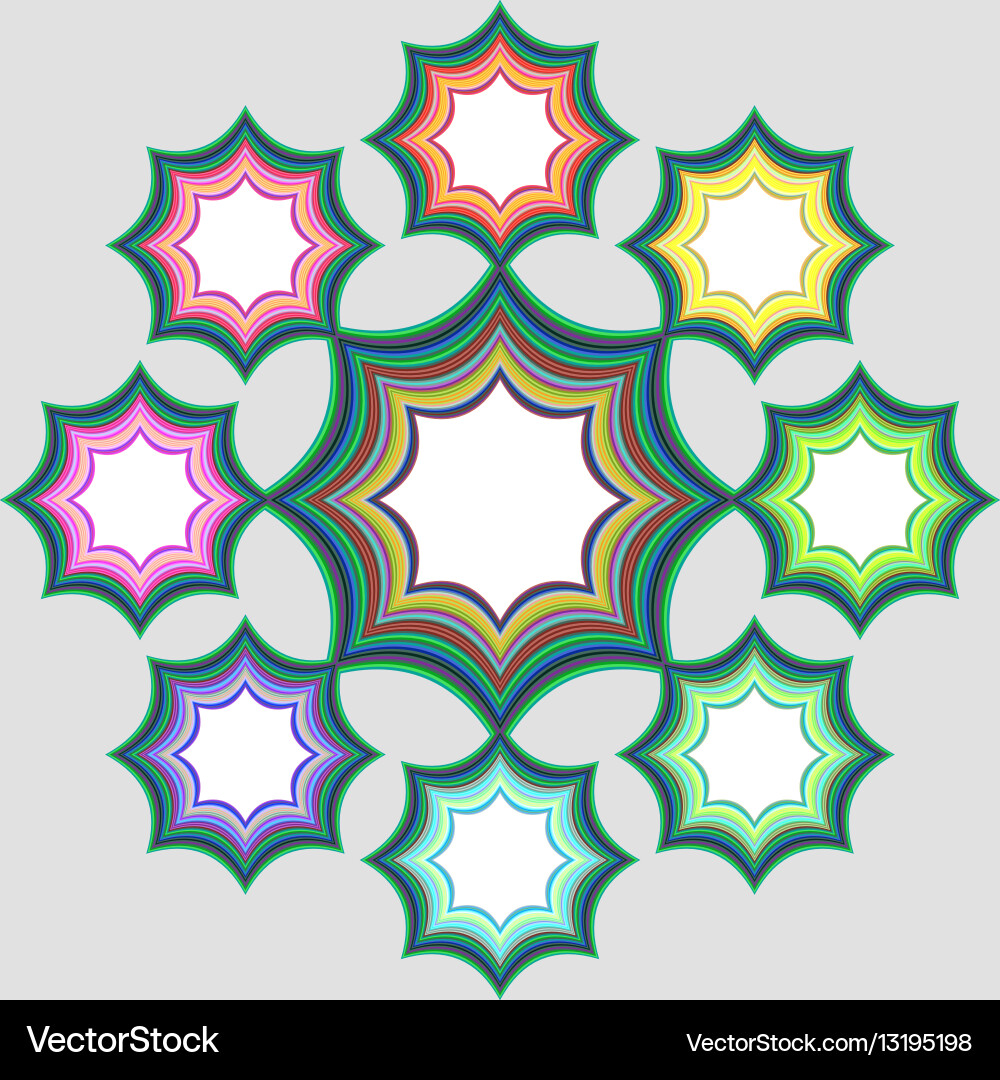 Eight part infographic element design vector image