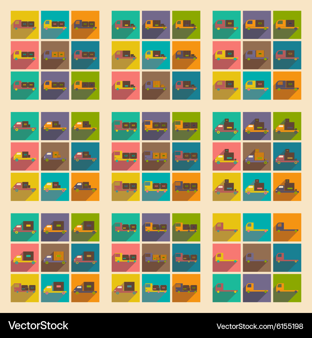Flat with shadow concept and mobile application Vector Image
