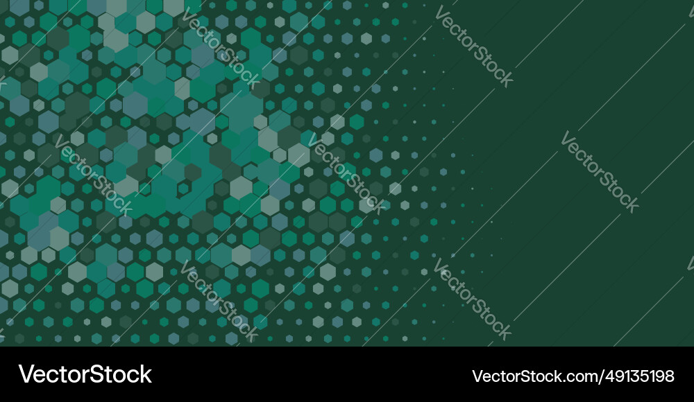 Geometric multi size hexagon with color Vector Image