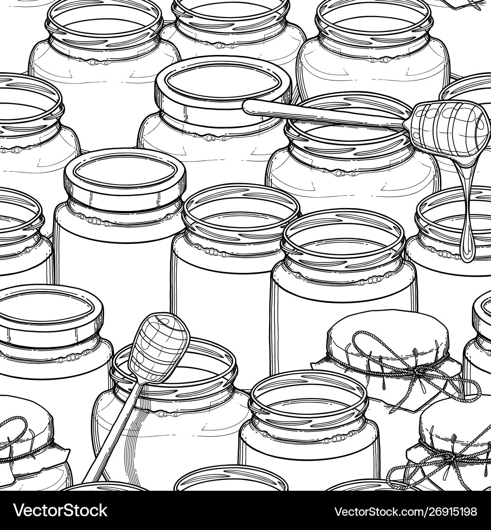 Graphic seamless pattern bottles with different vector image