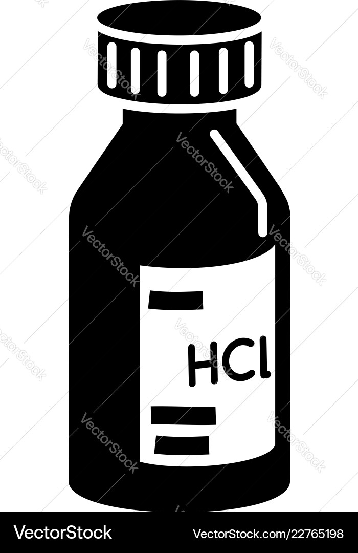 Hcl solution icon simple style Hcl solution icon simple style vector image