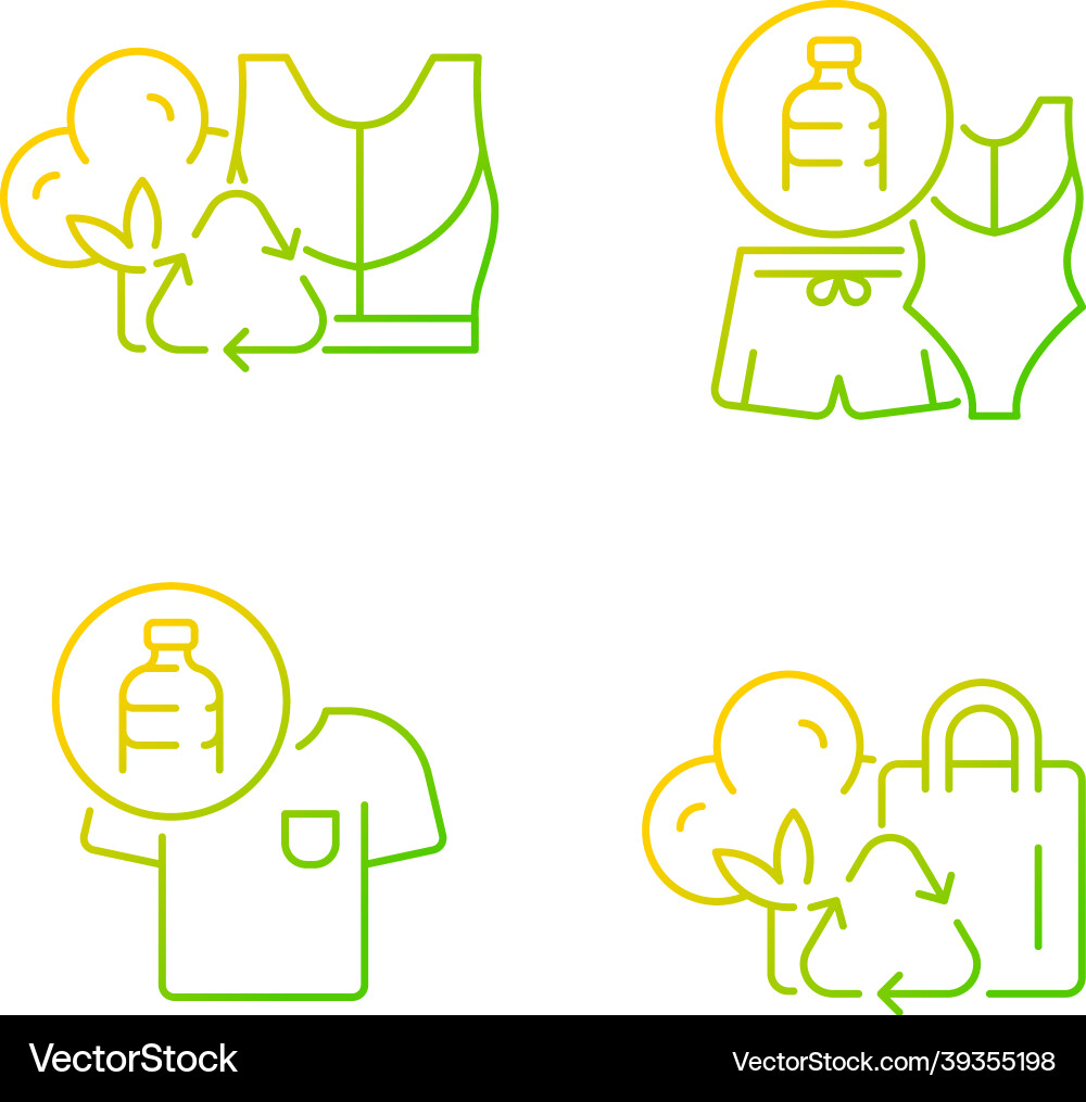 Lessening impact on environment gradient linear Vector Image