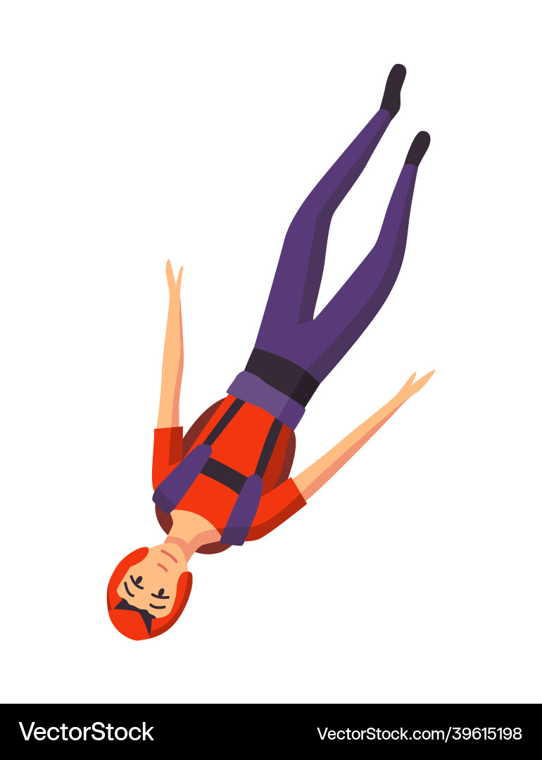 Male skydiver flying with sport equipment Male skydiver flying with sport equipment Vector Image