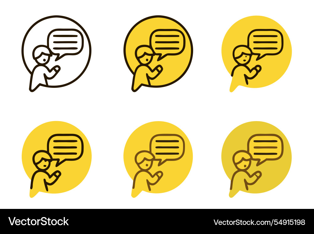 Minimalistic line art icons of characters vector image