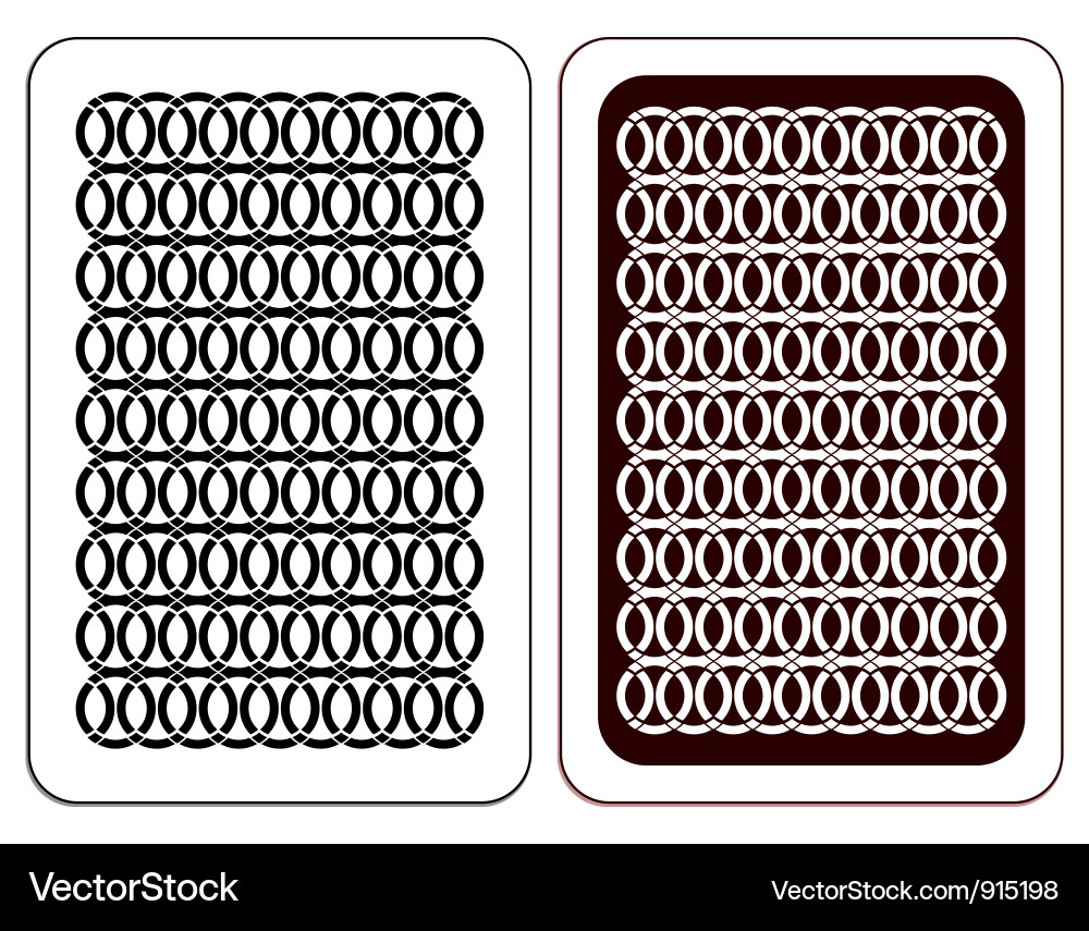 Playing Card Backs - Two Versions vector image