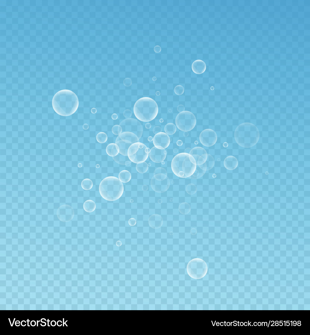 Random soap bubbles abstract background blowing b Vector Image