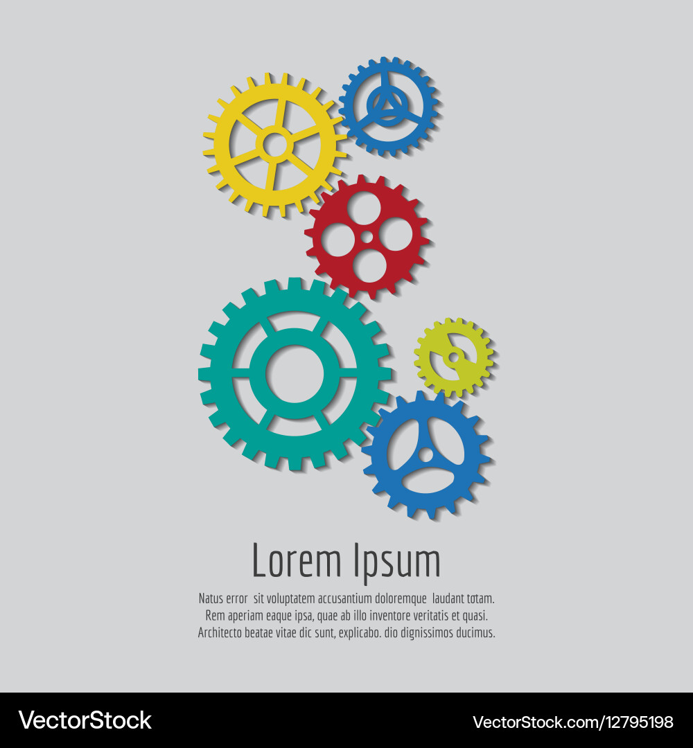 Rotating Gears Background vector image