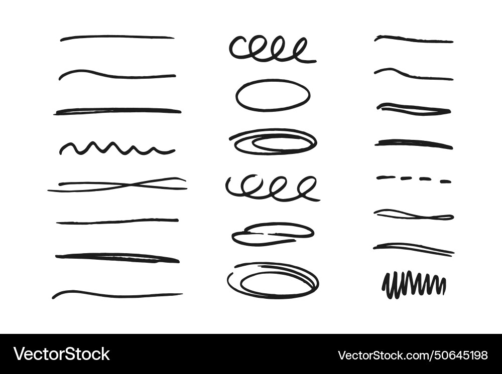 Swift crossed and wavy underlines line markers Swift crossed and wavy underlines line markers vector image