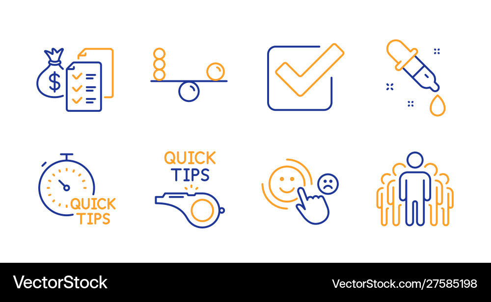 Tutorials quick tips and accounting wealth icons Vector Image