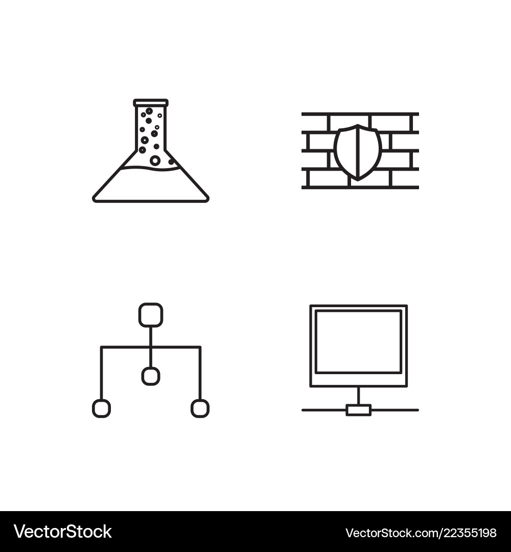 Web simple outlined icons set Web simple outlined icons set vector image