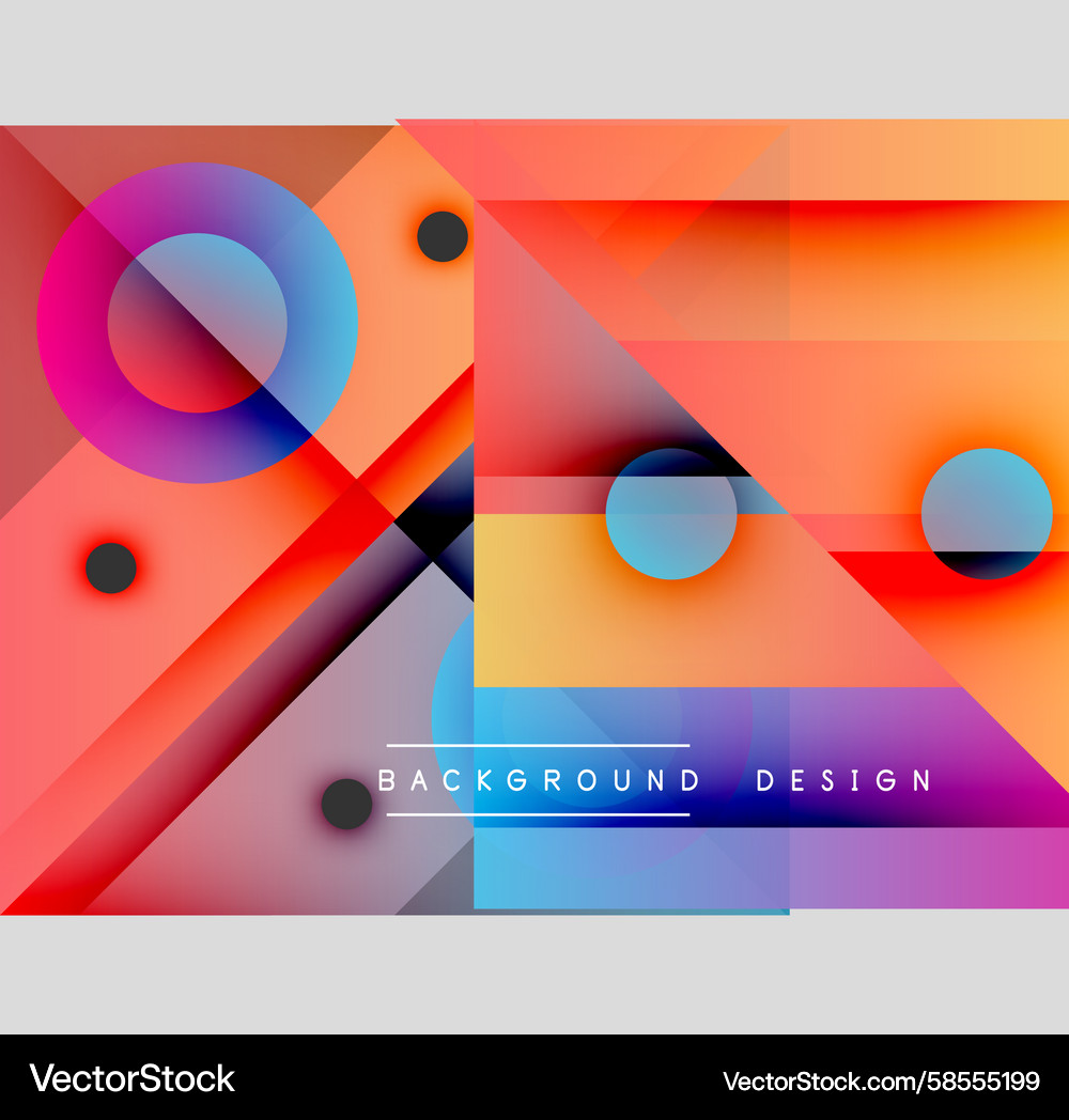 Abstract geometric shapes overlap creating Vector Image