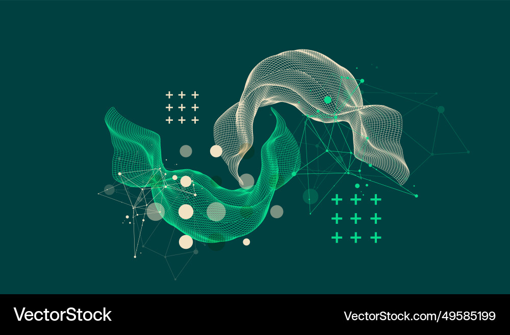 Abstract wave is made in a frame style template Abstract wave is made in a frame style template vector image