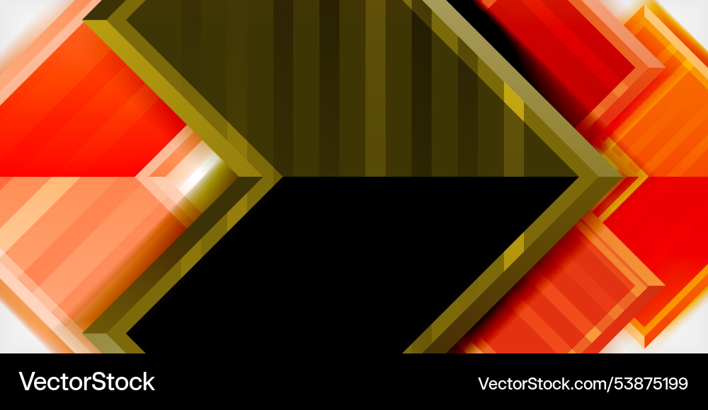 Arrow symbols created with 3d effects and line Vector Image