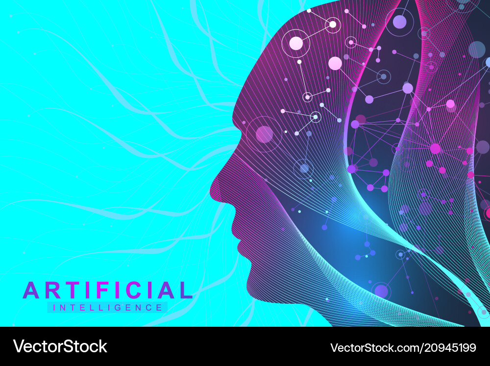 Artificial Intelligence Network vector image