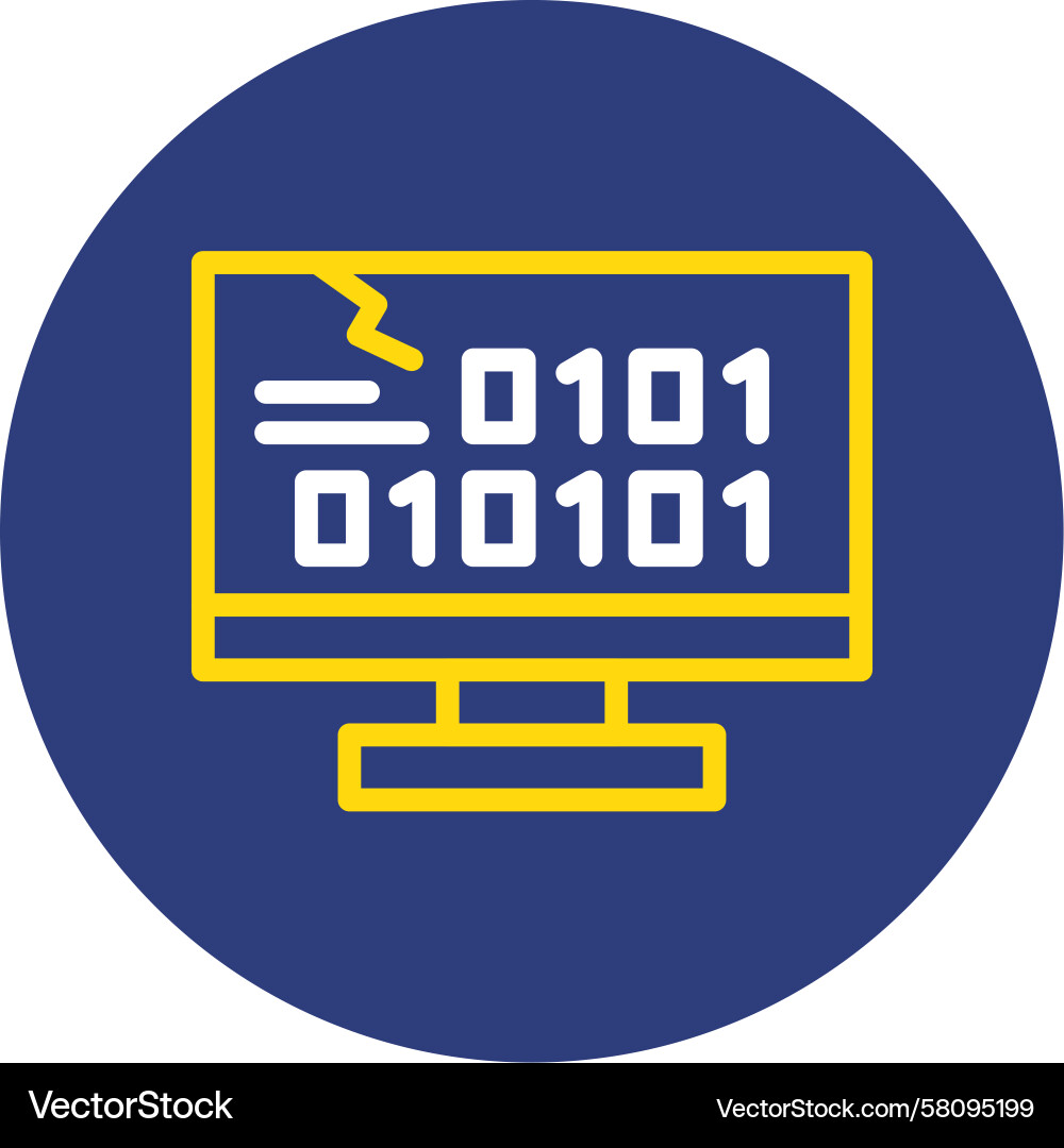 Binary Circle Icon Vector Image