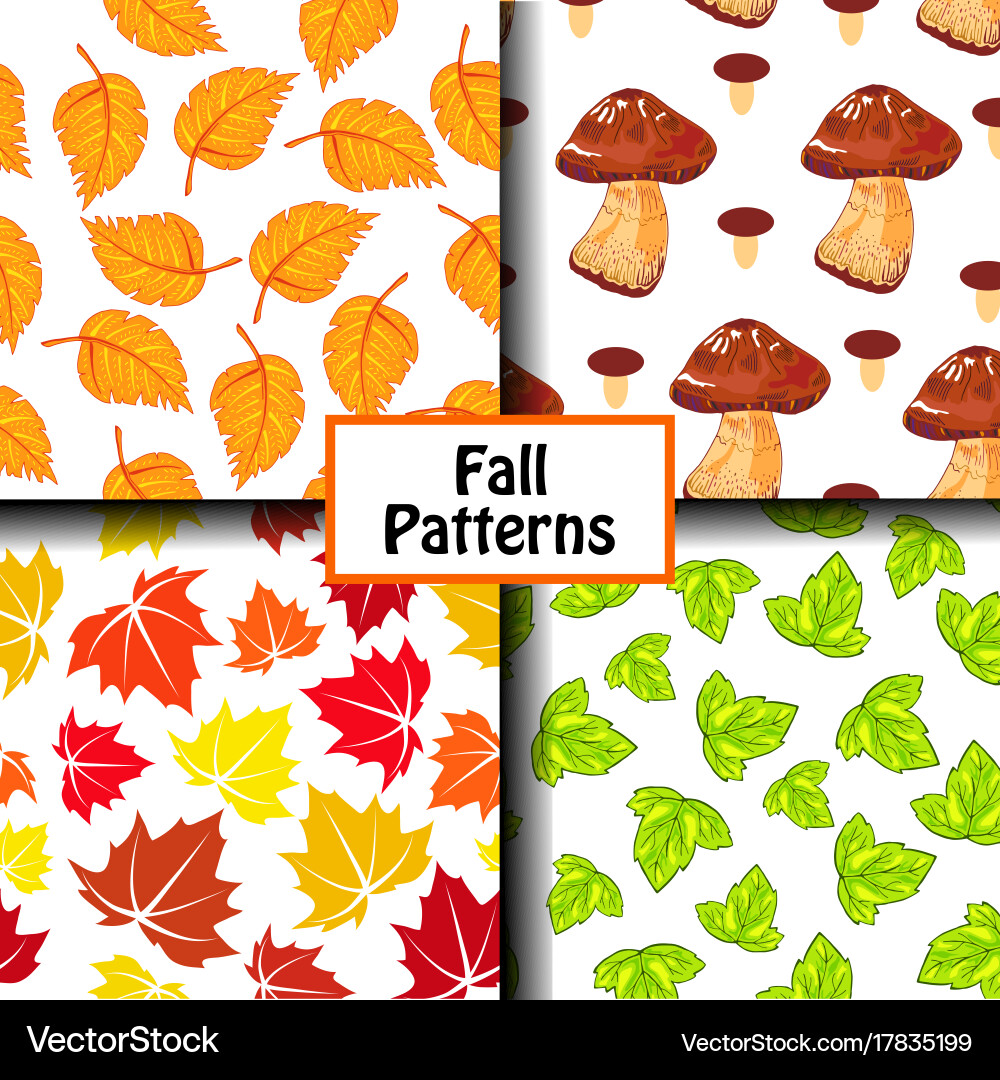 Colored fall pattern Vector Image