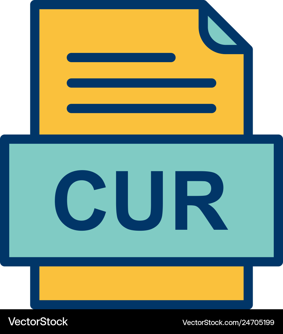 Cur file document icon Vector Image