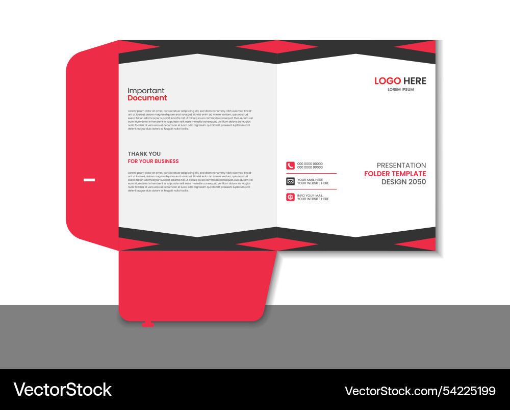 Document file folder design for office or company Document file folder design for office or company vector image