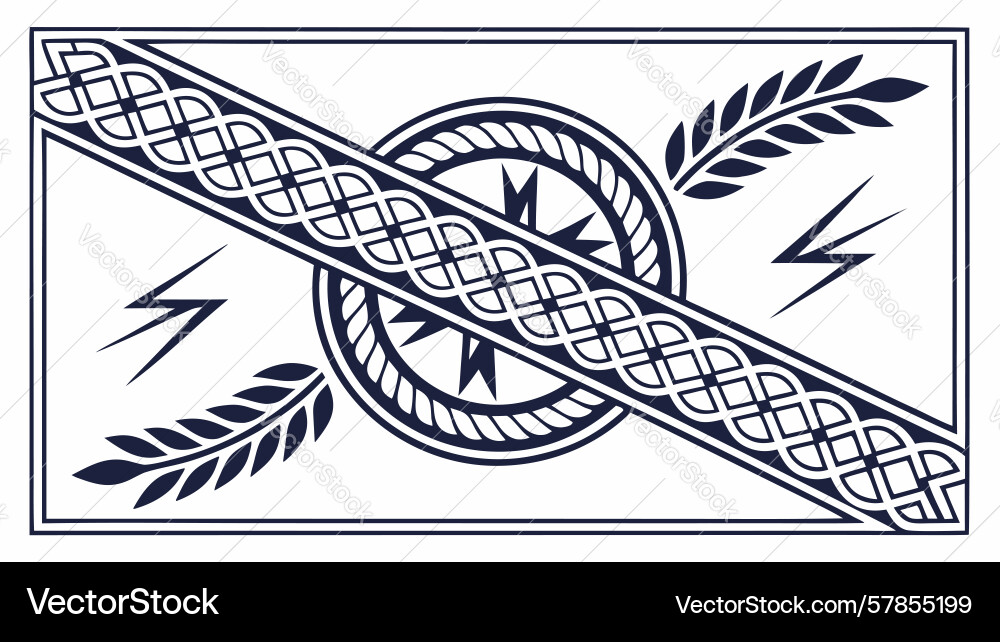 Dynamic decorative pattern with arrows and stars Vector Image