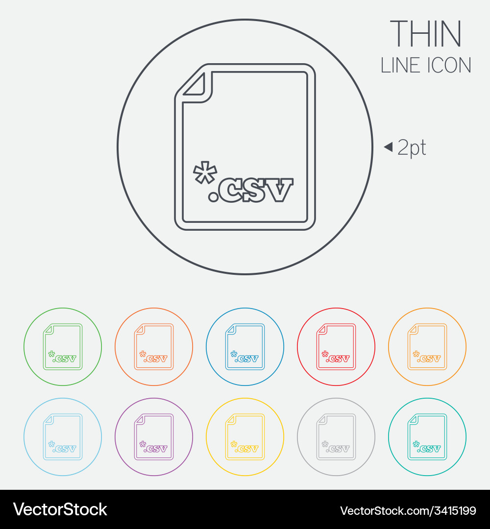 File document icon download csv button vector image