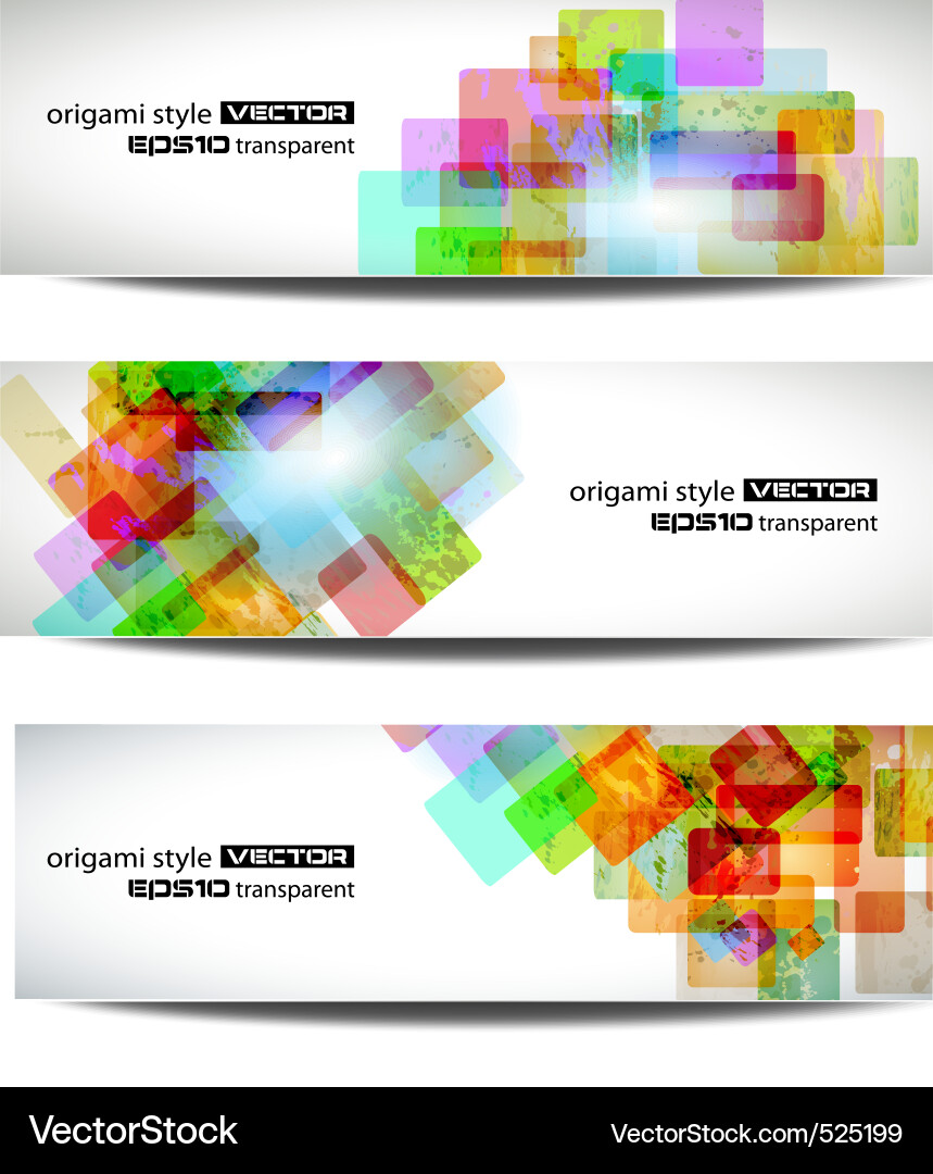 Geometric Abstract Header Vector Image