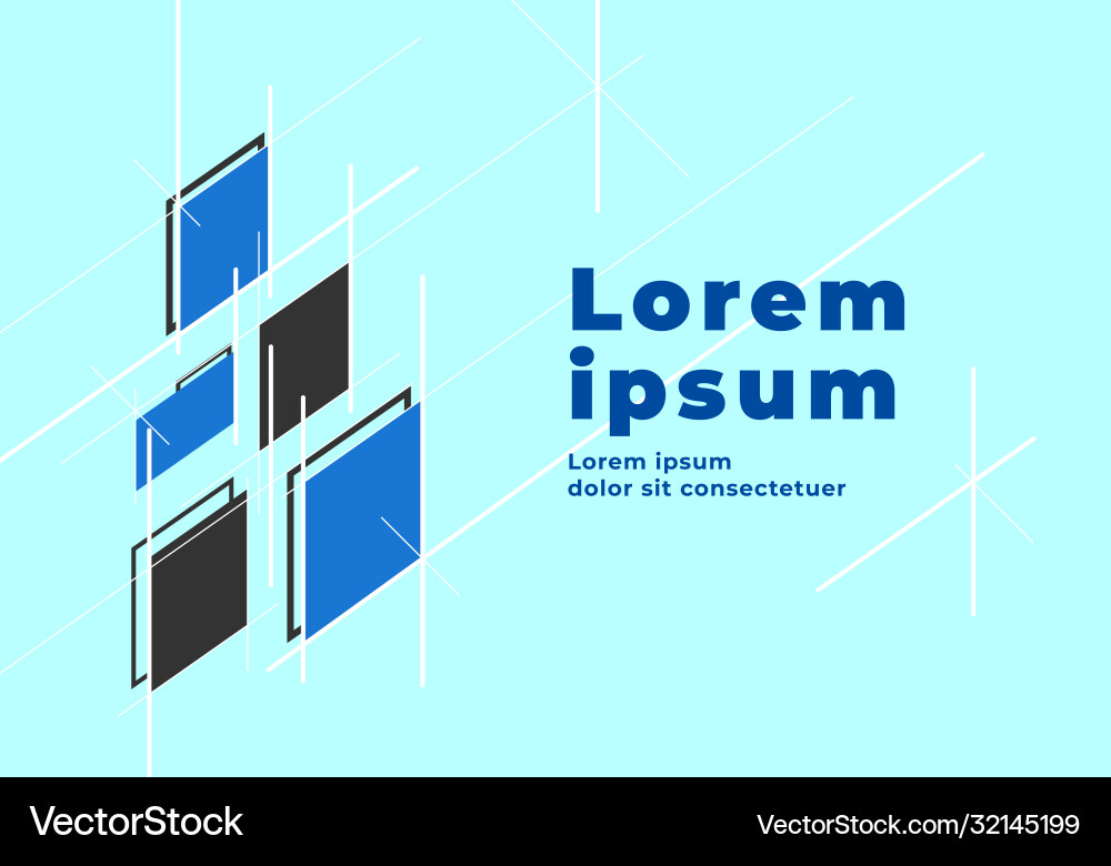 Isometric abstract background with copy space Vector Image