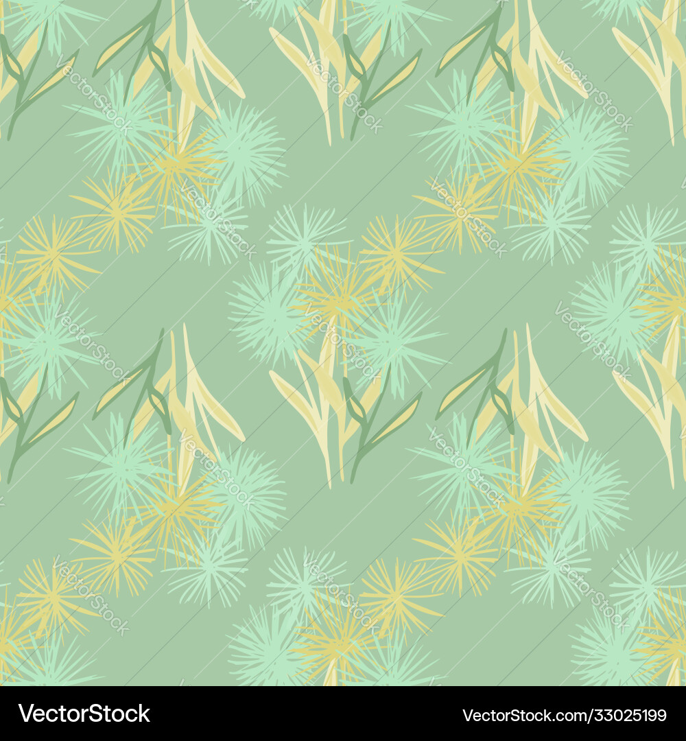 Light seamless botanic pattern with dandelion Light seamless botanic pattern with dandelion vector image
