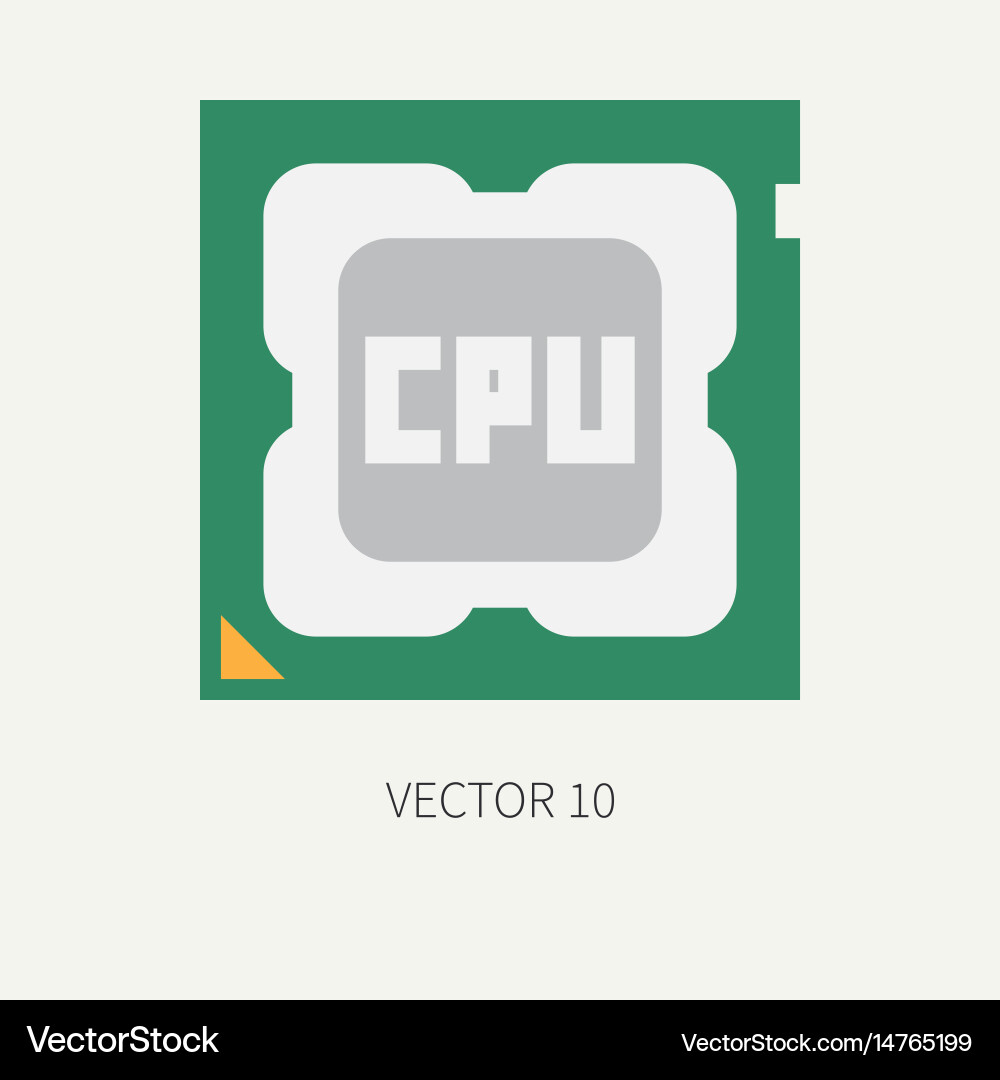 Plain flat color computer part icon Vector Image