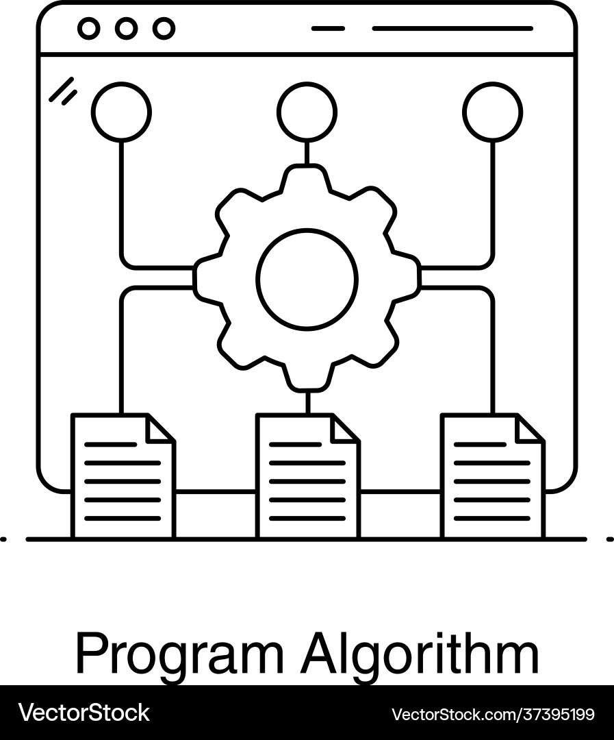 Programm Algorithm vektorbild