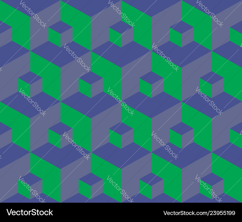 Seamless pattern 3d cube Vector Image