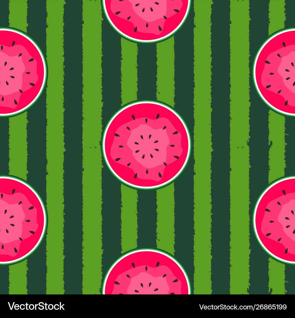 Seamless pattern background with watermelon Seamless pattern background with watermelon Vector Image