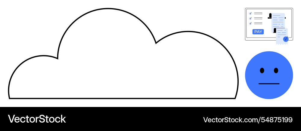 Simple cloud computing with transactional payment Simple cloud computing with transactional payment Vector Image