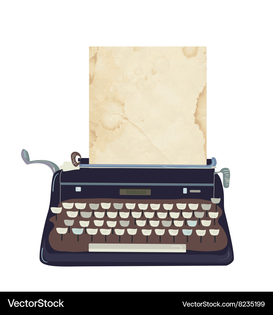 Typing machine - retro style Vector Image