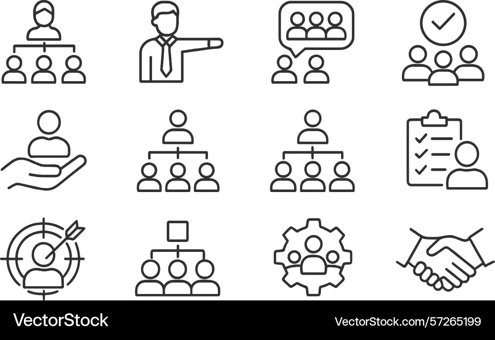Visual representation of organizational structure Vector Image
