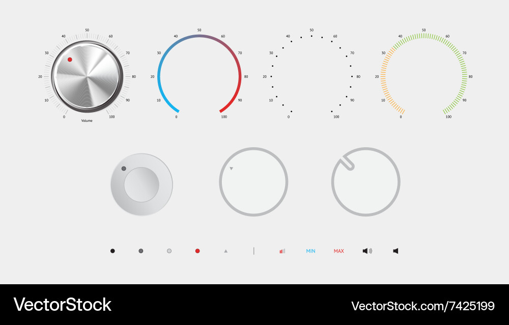 Volume button all by layers vector image