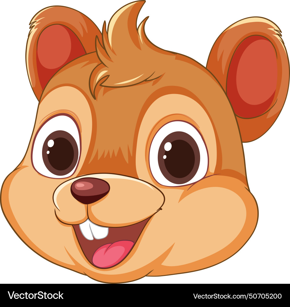 A happy bear cub face Royalty Free Vector Image