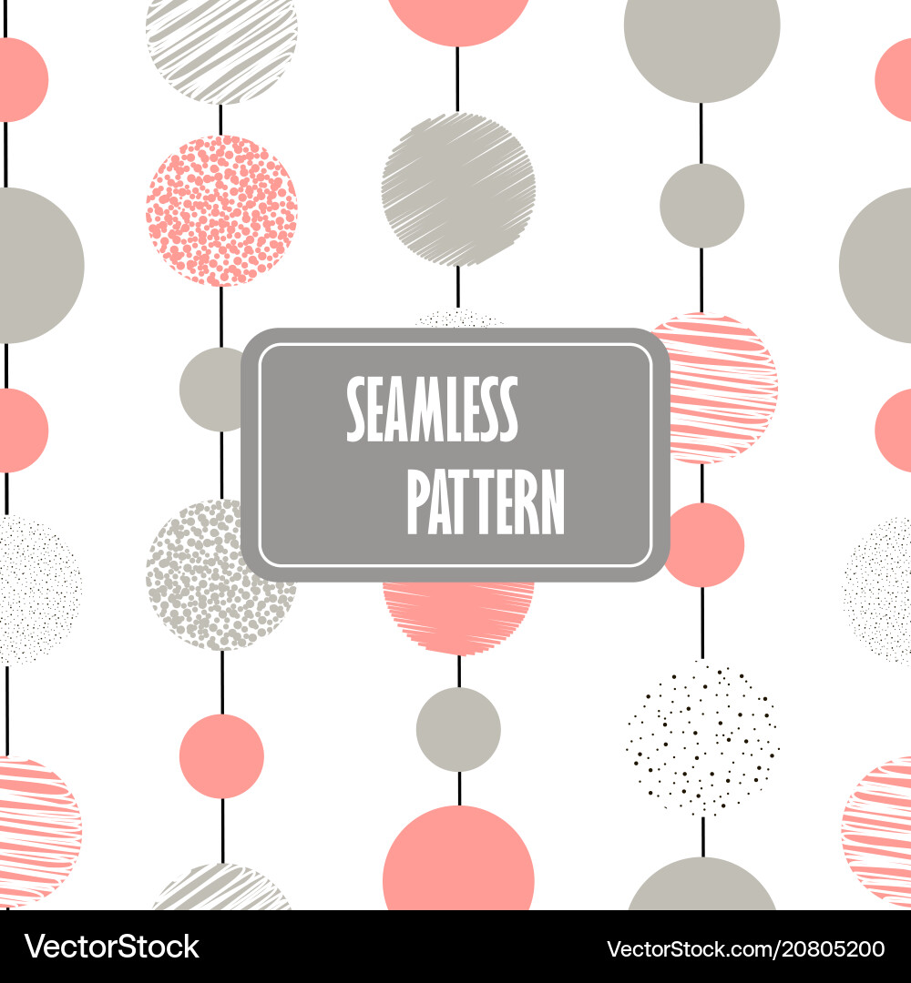Abstract seamless pattern with circles and dots Abstract seamless pattern with circles and dots vector image