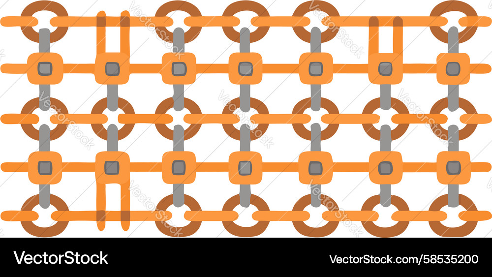 Chain Link Border Pattern Vector Image