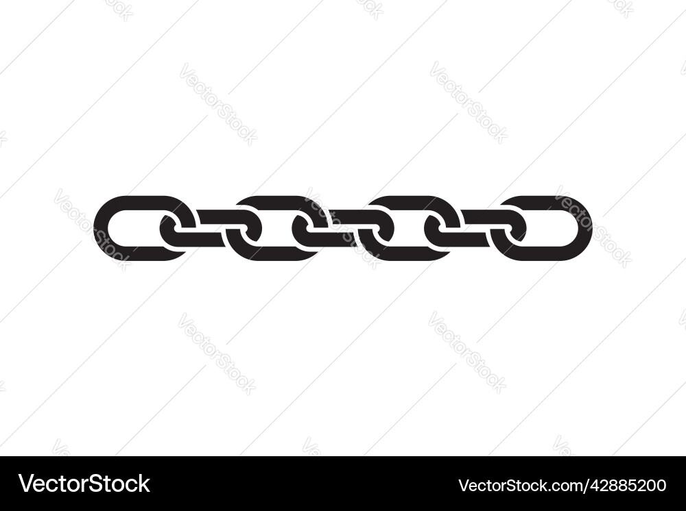 Chain link icon connection sign linked interface Chain link icon connection sign linked interface vector image