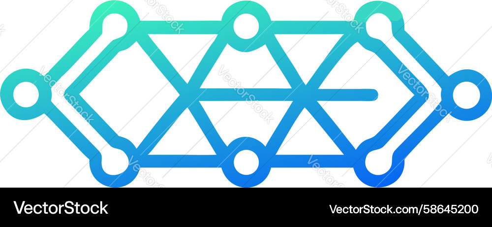 Digital Mesh Network Icon Vector Image