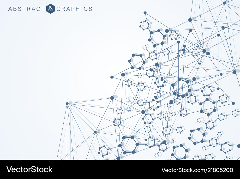 Geometric abstract background with connected line Geometric abstract background with connected line Vector Image