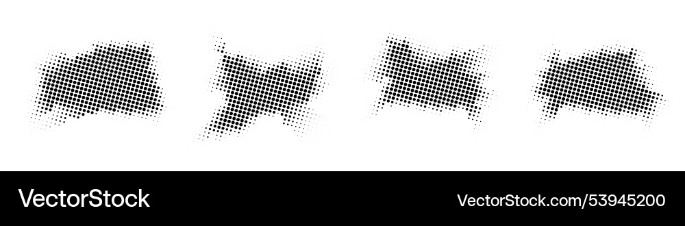 Halftone Blob Shapes vector image