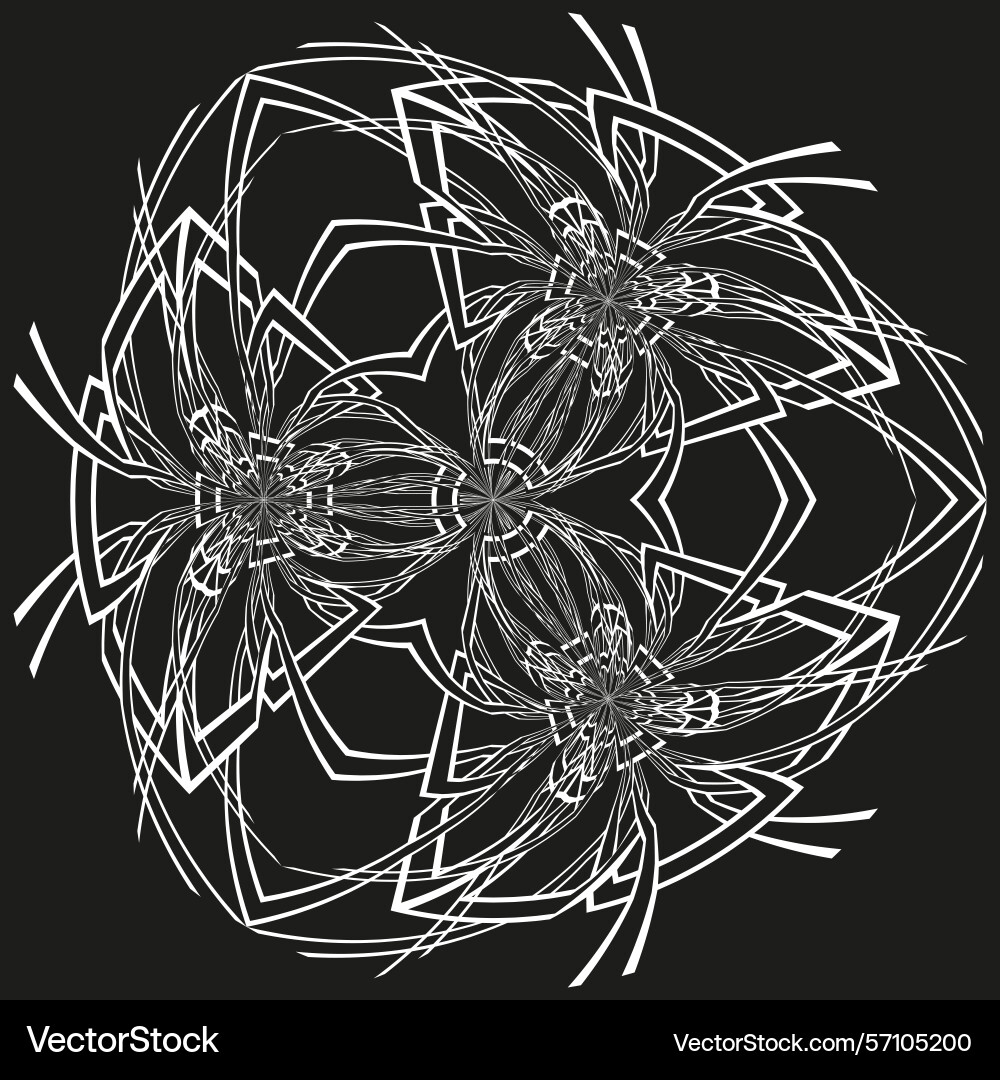 Organic line pattern abstract intricate design vector image