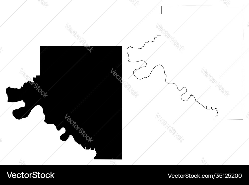 Osage County, Oklahoma Map Vector Image